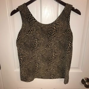 100% Silk Chico's Reversible Tank Size Size Small
